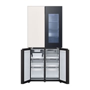 LG 507L 全景透视窗 十字四门冰箱  玉石白, F554GBBV3B, thumbnail 10