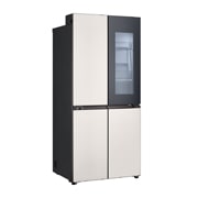 LG 507L 全景透视窗 十字四门冰箱  玉石白, F554GBBV3B, thumbnail 11