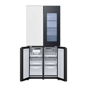 LG 507L 全景透视窗 十字四门冰箱<br>奶油白, 側面画像, F554GWWV8B, thumbnail 5