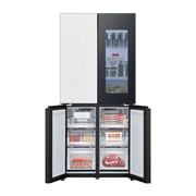 LG 507L 全景透视窗 十字四门冰箱<br>奶油白, 背面画像, F554GWWV8B, thumbnail 6