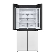 LG 507L 全景透视窗 十字四门冰箱<br>奶油白, Top view, F554GWWV8B, thumbnail 9