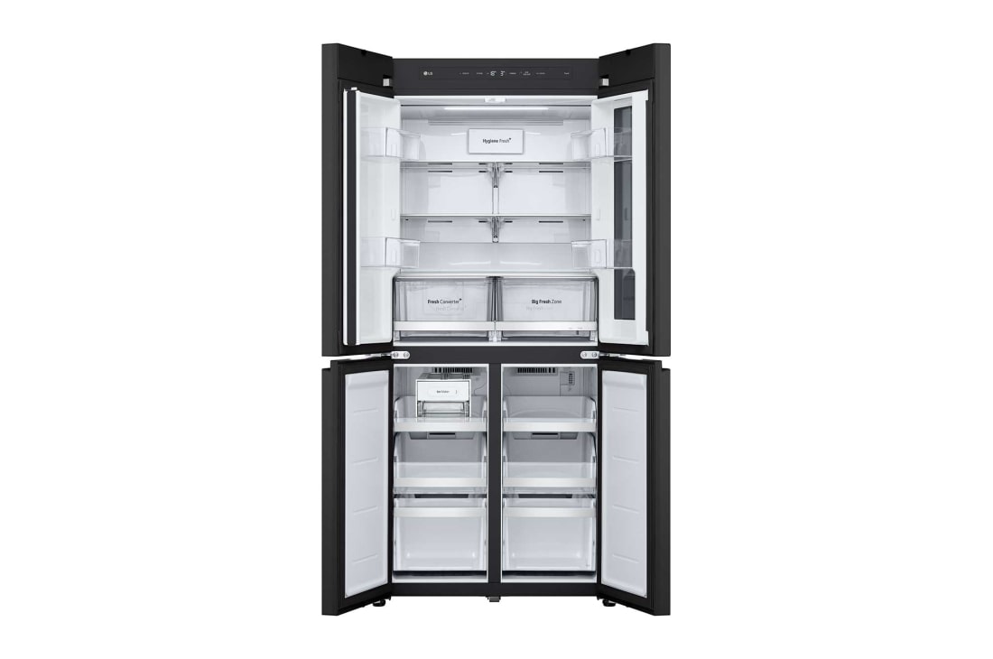 LG 507L 全景透视窗 十字四门冰箱<br>奶油白, 背面全体画像, F554GWWV8B, thumbnail 7