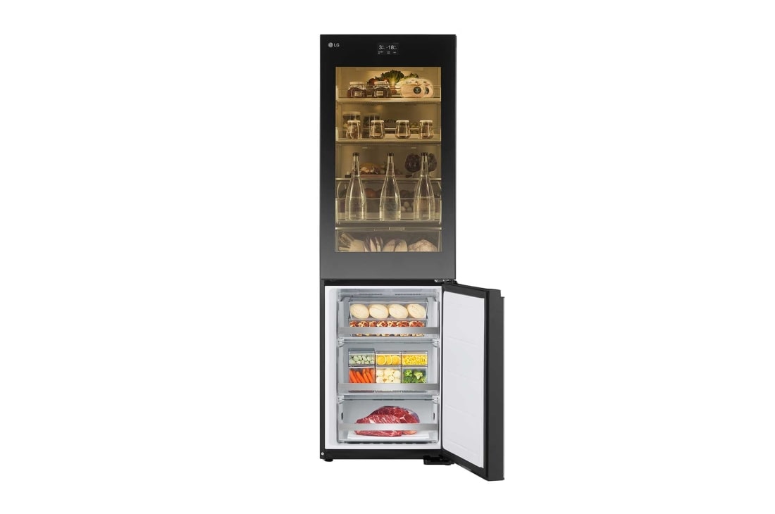 LG 349L 奂然系列 魔镜全景透视窗 两门冰箱 玉石白, M344GBB38B, thumbnail 3