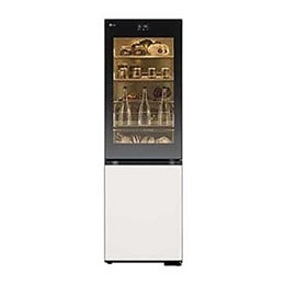 LG 349L 奂然系列 魔镜全景透视窗 两门冰箱 玉石白