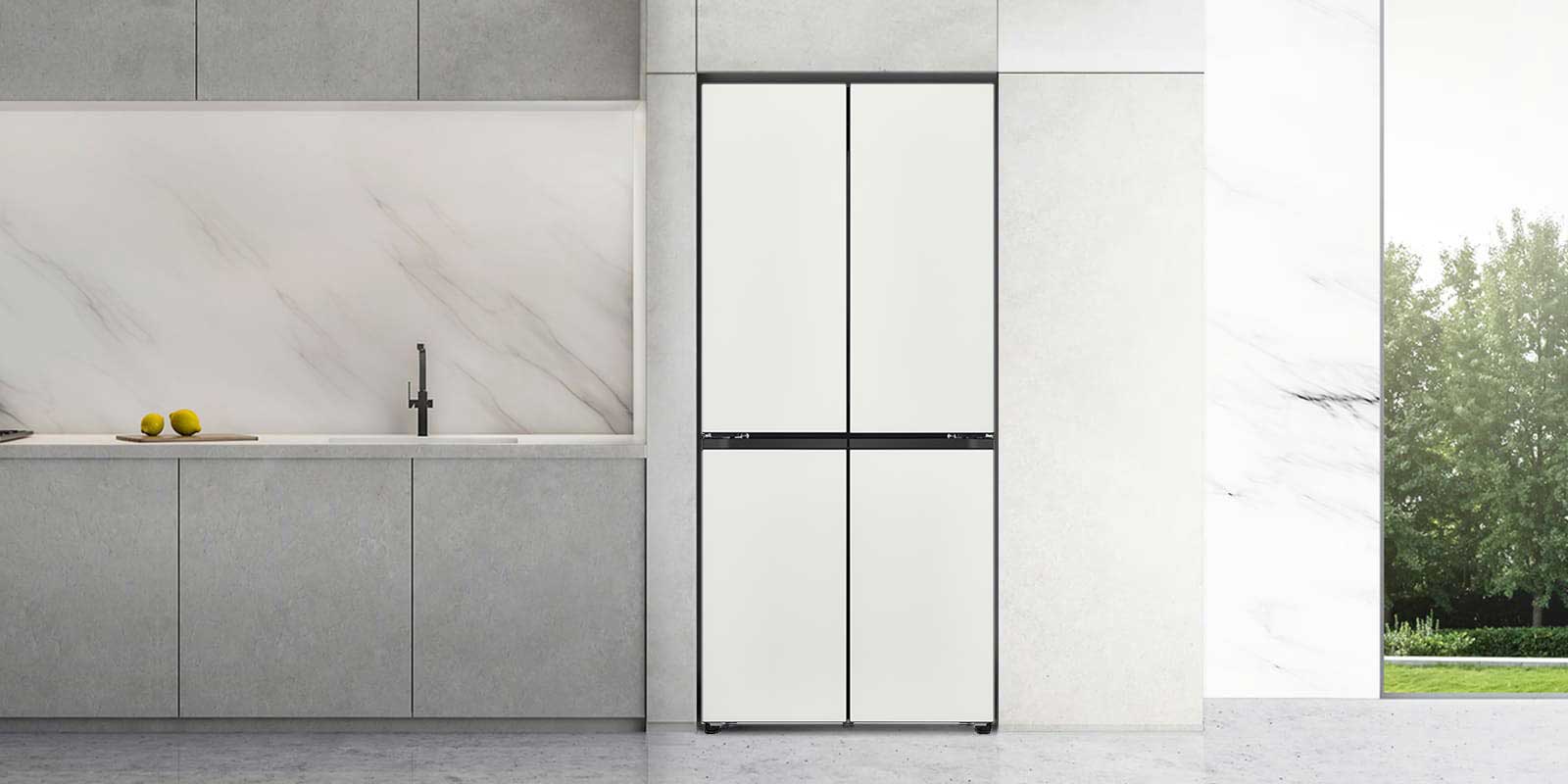 与厨房家具完美搭配的Fit & Max冰箱，根据空间量身定制，演绎浑然天成的和谐之美