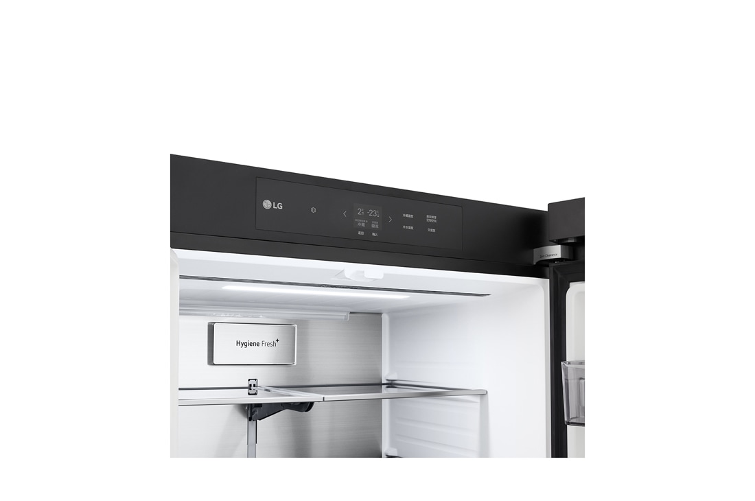 LG 486L 全景透视窗 法式多门冰箱 凝脂白, Image taken from the top right, F555GTWVKB, thumbnail 10