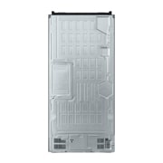 LG 486L 全景透视窗 法式多门冰箱 凝脂白, close-up view of the rear emblem lights on, F555GTWVKB, thumbnail 15