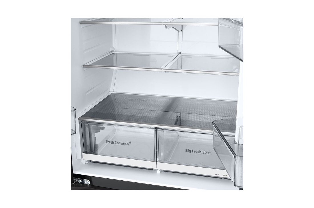 LG 490L  法式多门冰箱 玉石白, Front view, F555GBBBLB, thumbnail 4