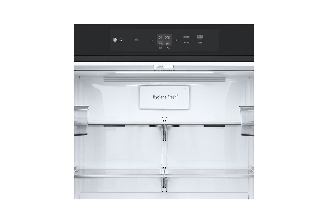 LG 490L  法式多门冰箱 玉石白, side view, F555GBBBLB, thumbnail 5