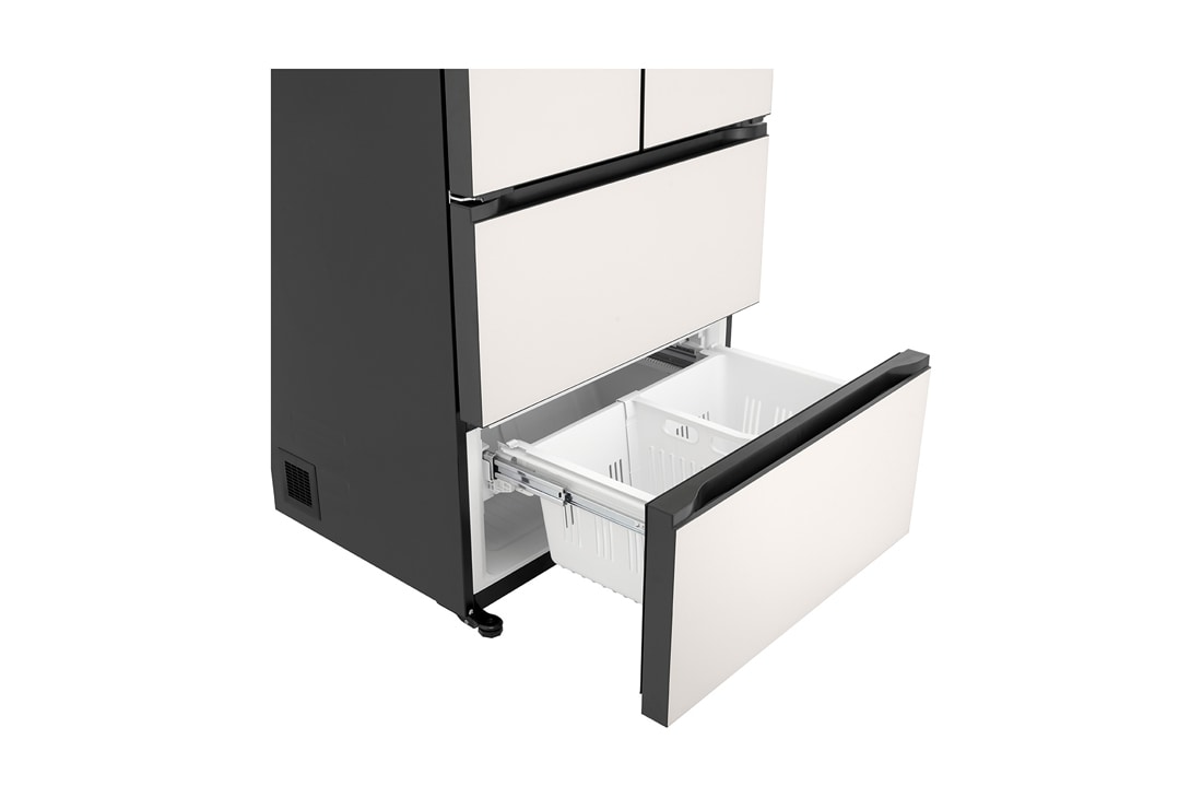 LG 490L  法式多门冰箱 玉石白, side view of a tilted monitor, F555GBBBLB, thumbnail 6