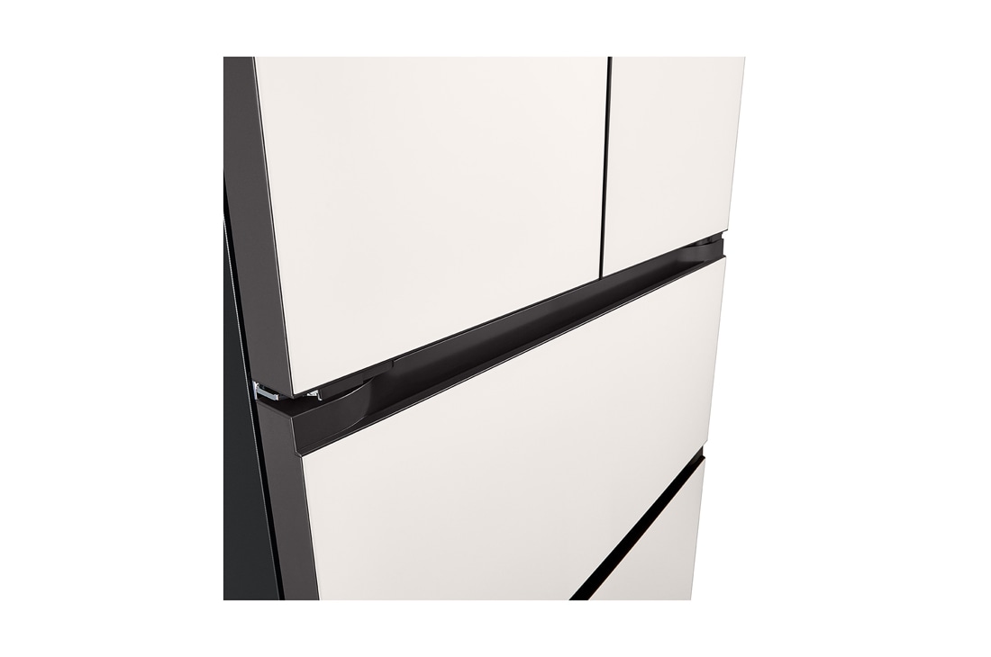 LG 490L  法式多门冰箱 玉石白, +15 degree top view, F555GBBBLB, thumbnail 9