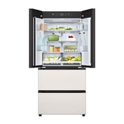 LG 490L  法式多门冰箱 玉石白, Front view, F555GBBBLB, thumbnail 2