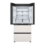 LG 490L  法式多门冰箱 玉石白, Front view, F555GBBBLB, thumbnail 3