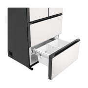 LG 490L  法式多门冰箱 玉石白, side view of a tilted monitor, F555GBBBLB, thumbnail 6