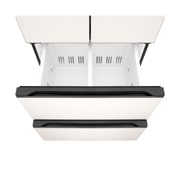 LG 490L  法式多门冰箱 玉石白, rear perspective view, F555GBBBLB, thumbnail 7