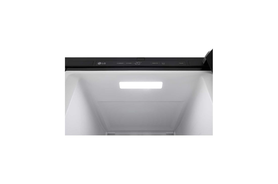 LG 328L 组合式嵌入冰箱 单门冷冻 玉石白, 正面开门视图, Y394GBELUB, thumbnail 9