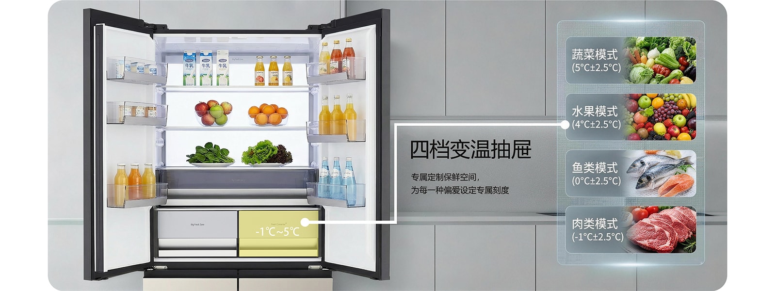 四档变温抽屉