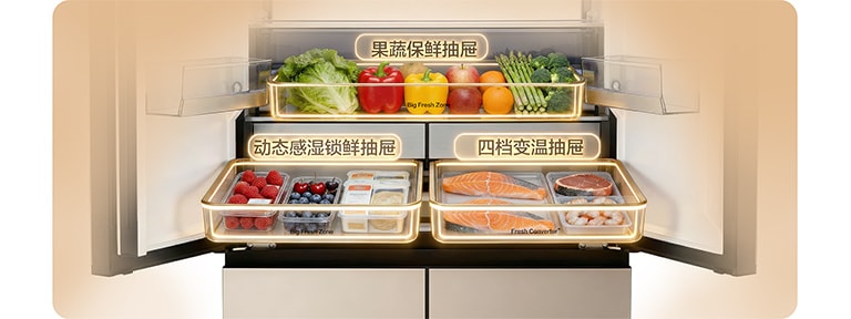六种储鲜模式，干湿随心储
