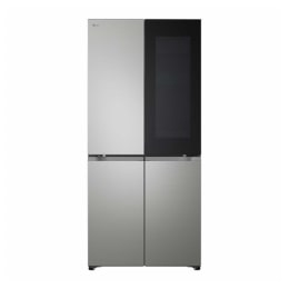 LG 580L 全景透视窗 十字四门冰箱 星河银