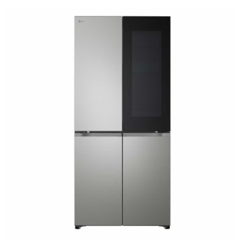 LG 580L 全景透视窗 十字四门冰箱 星河银