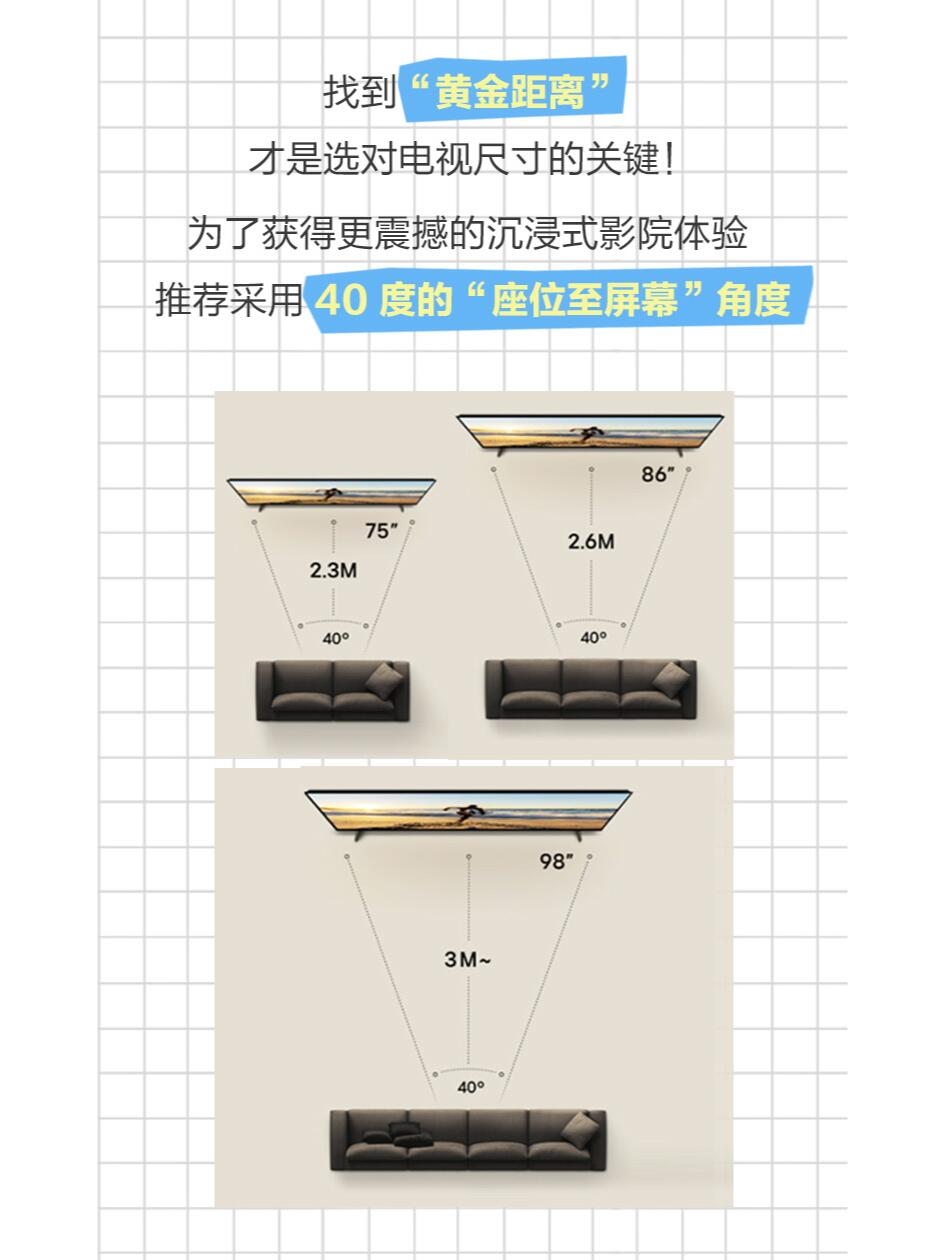 How 买电视？<br>电视尺寸选购攻略来了！5