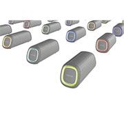 LG XBOOM Go XG5QGR, 许多 LG XBOOM Go 的排列方式是左扬声器向前，具有不同的灯光颜色, XG5QGR, thumbnail 10