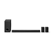 LG 5.1.3 声道 LG 家庭影院 Soundbar（具有 Dolby Atmos 和后扬声器 S80TR ), LG 回音壁 S80TR、低音炮和后置音箱的正面视图, S80TR, thumbnail 1