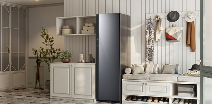 Metal fresh area inside the refrigerator.