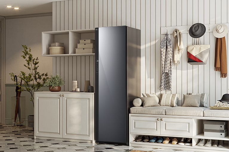 Metal fresh area inside the refrigerator.