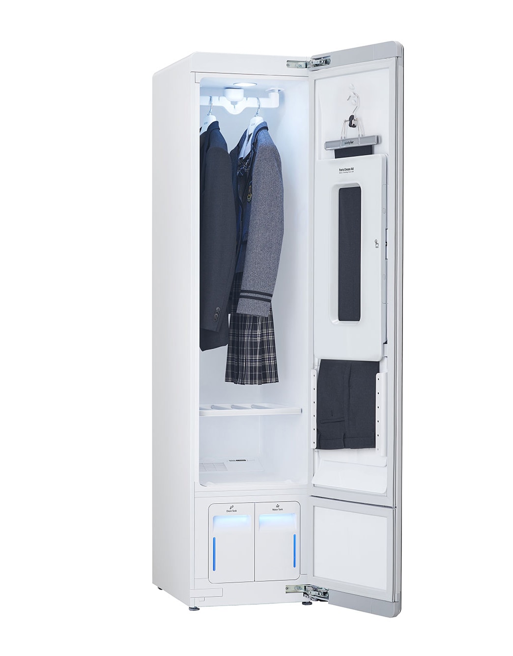 LG styler 蒸汽衣物护理机亚麻黑色3件衣服+1裤子| LG中国官网
