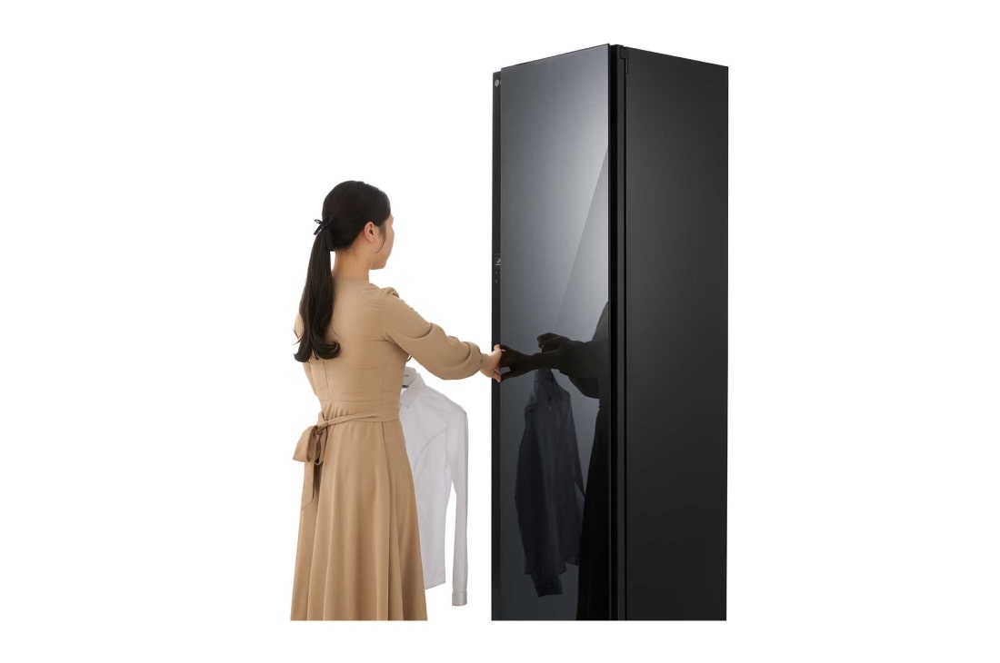 LG Styler® 蒸汽衣物护理机 <br>双重蒸汽 双变频热泵烘干抚皱塑形<br>镜面黑 5件衣服+1裤子, SC5GMR80H, thumbnail 8