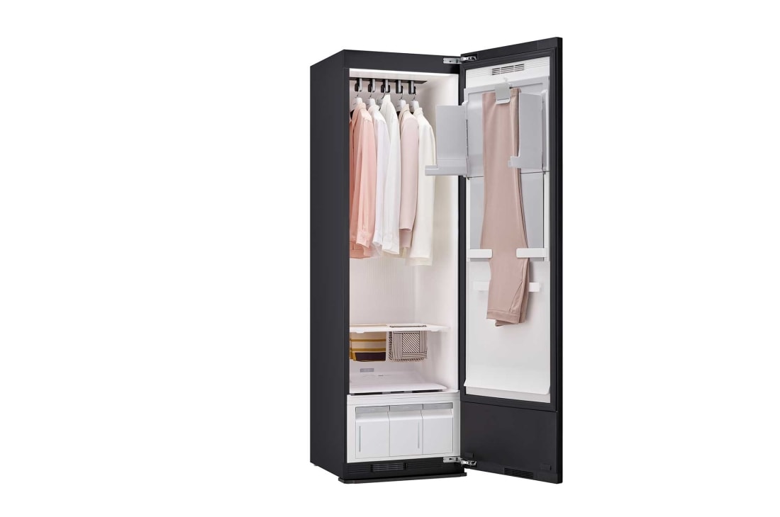 LG Styler® 蒸汽衣物护理机 <br>双重蒸汽 双变频热泵烘干抚皱塑形<br>镜面黑 5件衣服+1裤子, SC5GMR80H, thumbnail 5