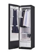 LG 恒隆专供<br>LG Styler<sup>®</sup> 蒸汽衣物护理机<br>热泵烘干塑形<br>镜面黑 5件衣服+1裤子, side view, SC5GMR4G, thumbnail 6