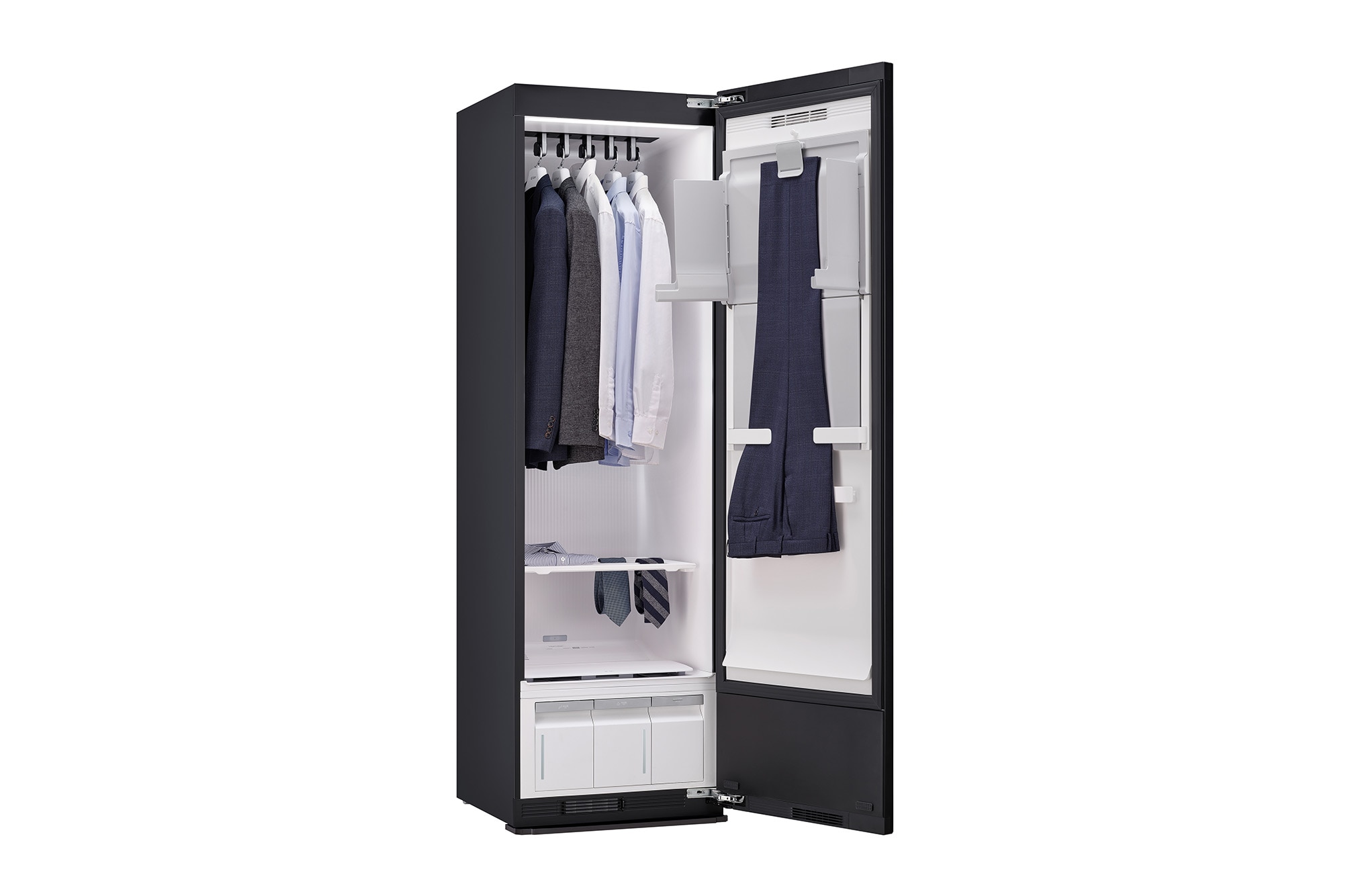 LG OBS 专供<br>LG Styler® 蒸汽衣物护理机 <br>双重蒸汽 双变频热泵烘干抚皱塑形<br>象牙白 5件衣服+1裤子, 俯视, SC5MBR80H, thumbnail 10