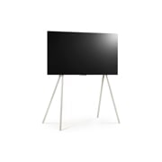 LG FS22GA, Floor Stand with mounted TV seen from the front at an angle facing right., FS22GA, thumbnail 3