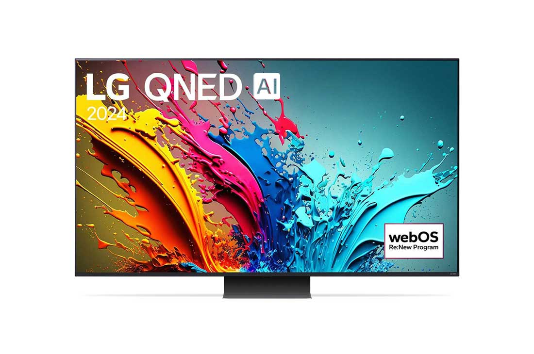 LG 65 英寸 LG QNED AI<br> QNED86 4K 智能电视 2024, LG QNED TV, QNED86 的正面视图, 65QNED86TCA, thumbnail 2