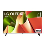 LG 65 英寸 LG OLED AI B4 4K 智能电视<br>OLED65B4, LG OLED TV, OLED B4 正面视图，屏幕上有精彩11年，卓越非凡 OLED 标志和 webOS Re:New Program，配有两柱式支架, OLED65B4PCA, thumbnail 1