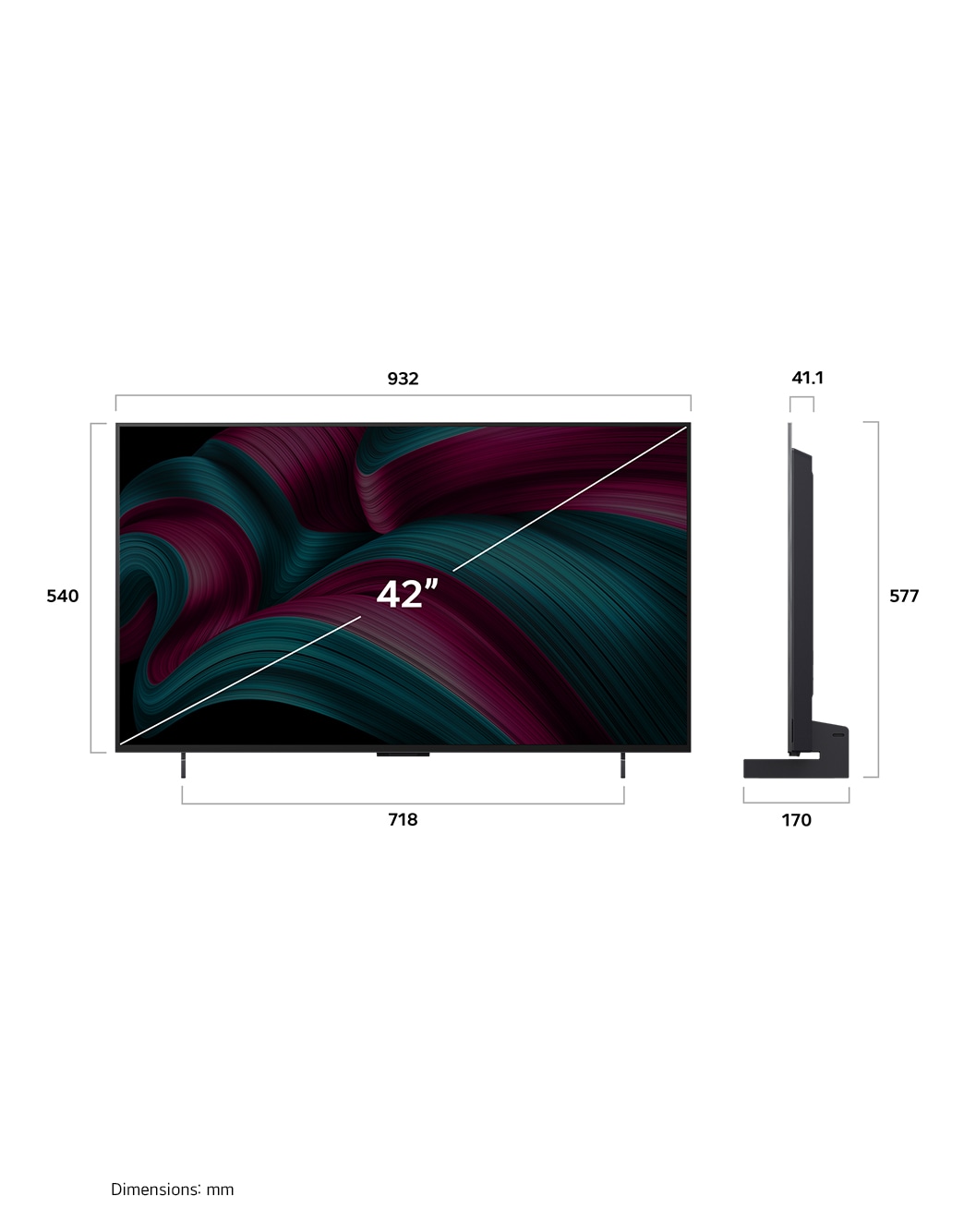 42 英寸LG OLED evo AI C5 4K 智能电视- LG中国官网