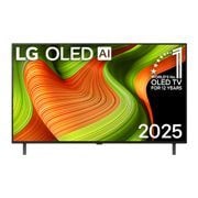 LG 48 英寸 LG OLED AI B5 4K 智能电视 , LG OLED AI B5 4K 智能电视的正视图。屏幕上有 12 年全球最佳 OLED 标志和 LG OLED AI 2025 标志。, OLED48B5PCA, thumbnail 1