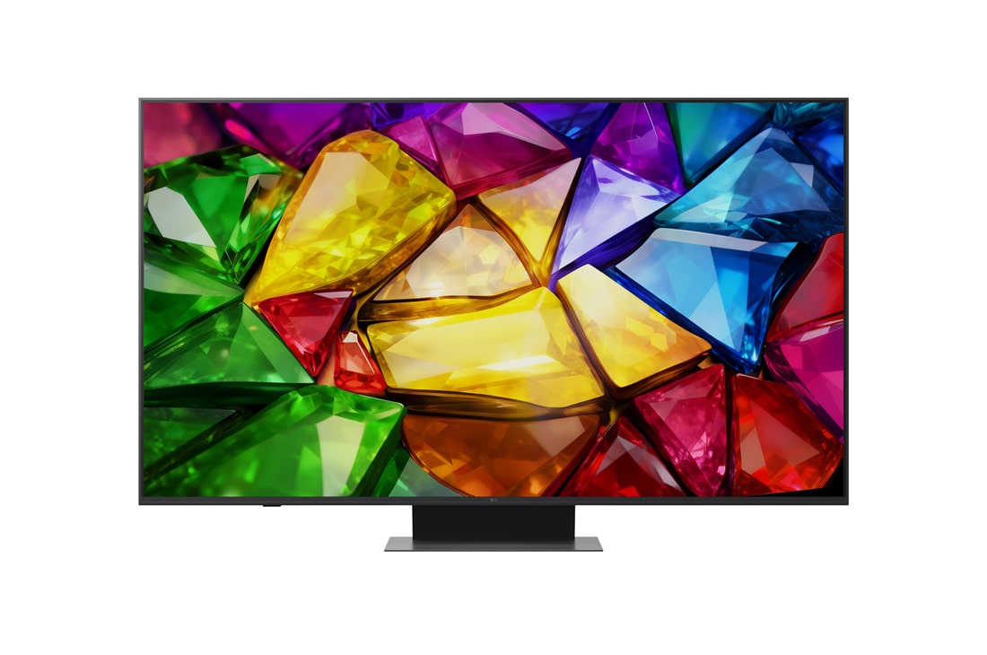 LG 2026 款 65 英寸 Mini RGB evo AI MRGB86 4K 智能电视, LG Mini RGB evo AI MRGB85 的正面视图和侧面视图，突出展示：75 英寸显示屏宽度为 1677 毫米，显示屏高度 966 毫米，带底座机身高度 1032 毫米，机身厚度 51.6 毫米，底座占地尺寸 1499×359 毫米。, 65MRGB86BCA, thumbnail 3