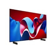 LG 42 英寸 LG OLED evo AI C4 4K 智能电视<br>OLED42C4, 屏幕上标有LG OLED evo和LG OLED电视连续11年全球销量领先的正面视图。, OLED42C4PCA, thumbnail 5