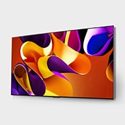 LG 55 英寸 LG OLED evo AI G4 4K 智能电视 OLED55G4, 墙壁上 LG OLED evo TV, OLED G4 的略微倾斜左视图, OLED55G4PCA, thumbnail 3