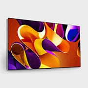 LG 55 英寸 LG OLED evo AI G4 4K 智能电视 OLED55G4, 墙壁上 LG OLED evo TV, OLED G4 的略微倾斜右视图, OLED55G4PCA, thumbnail 5