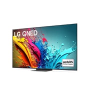 LG 75 英寸 LG QNED AI<br>QNED86 4K 智能电视 2024, LG QNED TV, QNED86 的略微倾斜的左视图, 75QNED86TCA, thumbnail 3