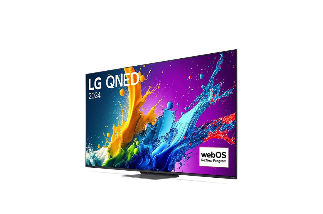 LG 86 英寸 LG QNED AI <br>QNED81 4K 智能电视 2024, LG QNED TV, QNED81 侧视图, 86QNED81TCA, thumbnail 4