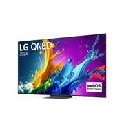 LG 75 英寸 LG QNED AI<br>QNED81 4K 智能电视 2024, LG QNED TV, QNED81 的略微倾斜的左视图, 75QNED81TCA, thumbnail 3