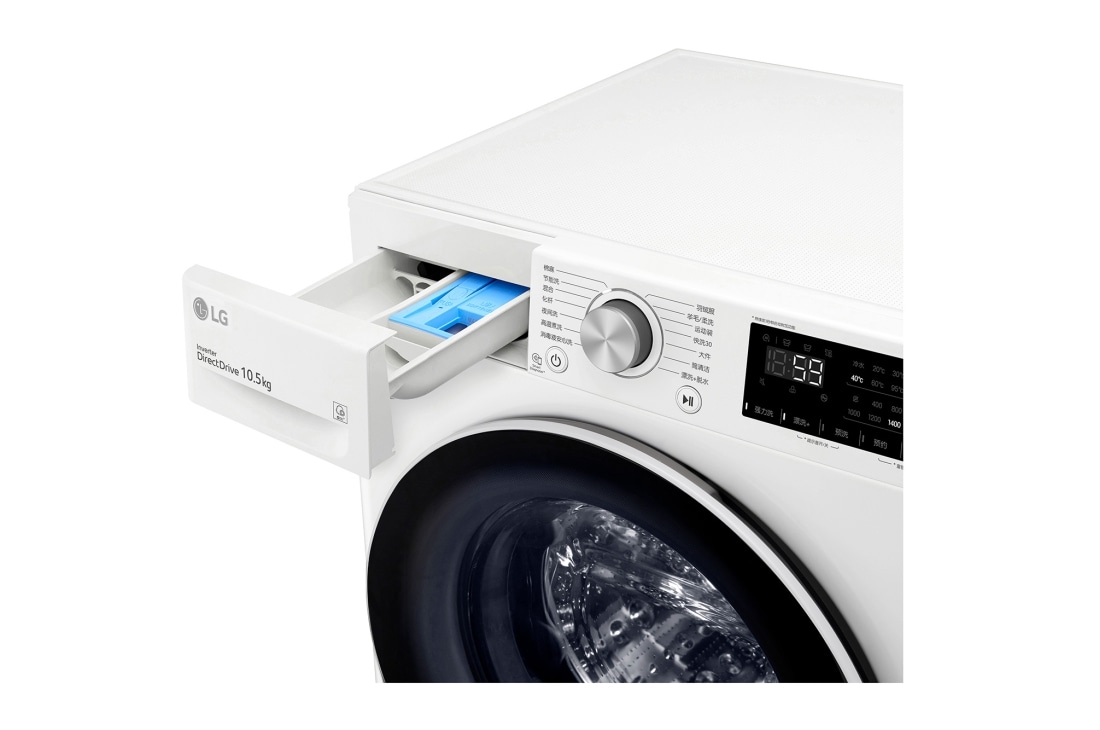 LG 人工智能·纤巧洗衣机 纤薄机身 钢钻玻璃门 10.5Kg 奢华白, FLX10N4W, thumbnail 5