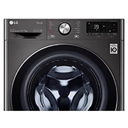 LG 人工智能·纤巧洗烘一体机 速净喷淋 蒸汽洗 11/7Kg 曜岩黑, 05_Vivace_VC3_V700_11-7kg_Blacksteel_F4V5BRPKP0B_CN_Front_Panel_Detail, FD11BW4, thumbnail 5