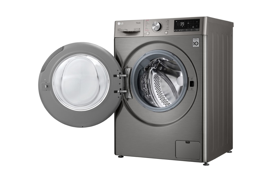 LG 人工智能·纤巧洗衣机蒸汽除菌除螨 <br>大容量 11Kg 钛空银, 11_Vivace_VC3_V700_11kg_Platinum_F4V5BRPKP0B_CN_Right_Open, FY11MW4, thumbnail 11