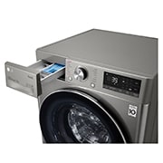 LG 人工智能·纤巧洗衣机蒸汽除菌除螨 <br>大容量 11Kg 钛空银, 06_Vivace_VC3_V700_11kg_Platinum_F4V5BRPKP0B_CN_Top_Right_Drawer_Open_Detail, FY11MW4, thumbnail 6